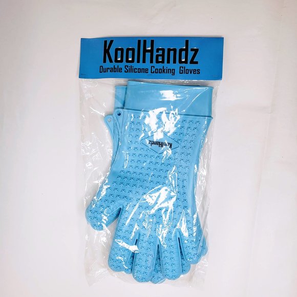 Koolhandz Powder Blue Silicone Grill Gloves New - Picture 3 of 5